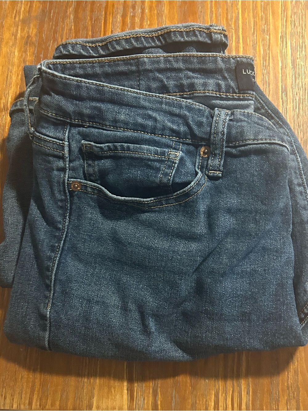 Lucky Brand Women's Straight Leg Dark Blue Denim Jeans
